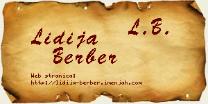 Lidija Berber vizit kartica